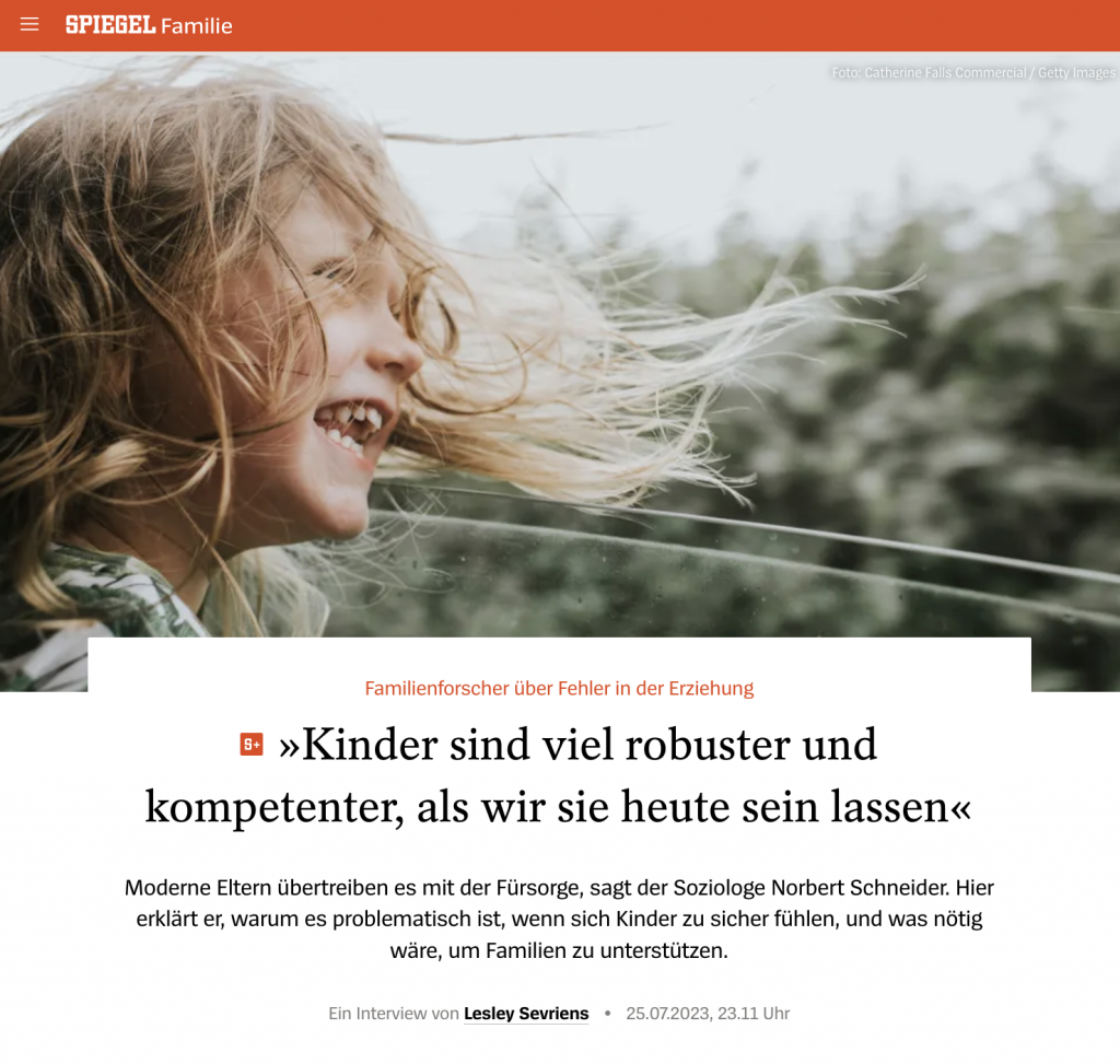 Spiegel Online– Soziologe Norbert F. Schneider – Interview Lesley Sevriens